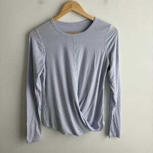 Lululemon Womens Top Size 8 Serene Saturday Long Sleeve Draped Athletic Tee